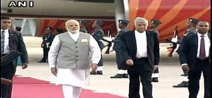 श्रीलंका पहुंचे नरेंद्र मोदी