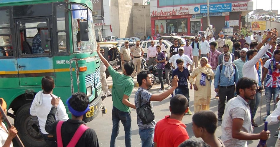   bsp supporter protest patrhedi