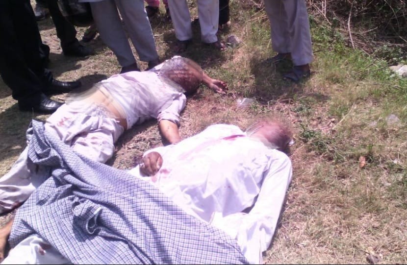 Two killed as Activa Scooty colides with Private bus at Una.