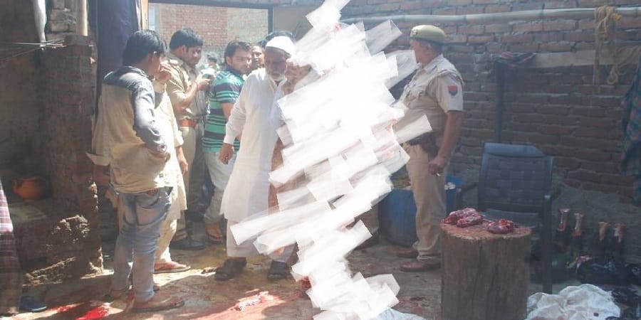Breaking down buffalo, chhina Meat assault with police, stress in town
