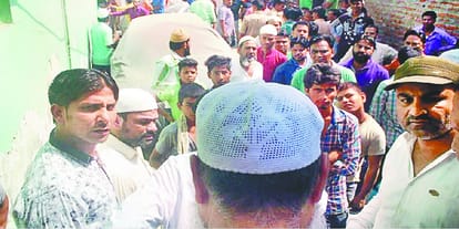 Breaking down buffalo, chhina Meat assault with police, stress in town