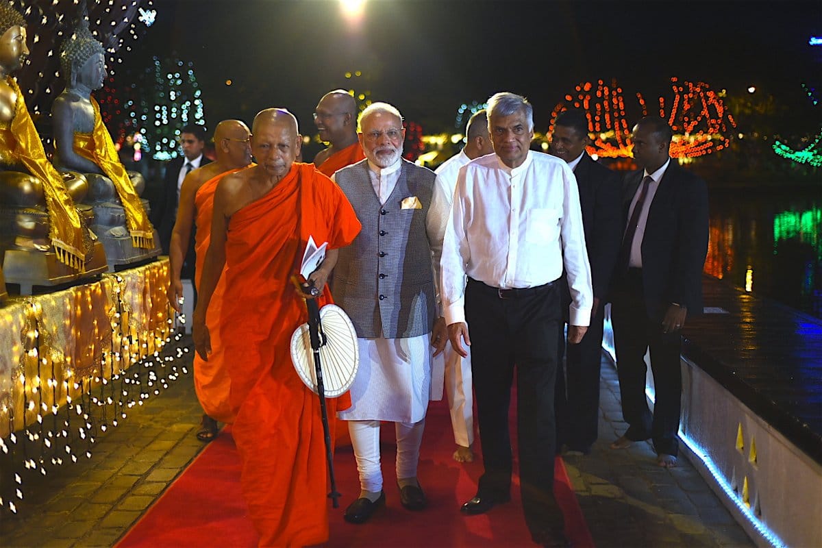 pm narendra modi announces colombo to varanasi flight to check china