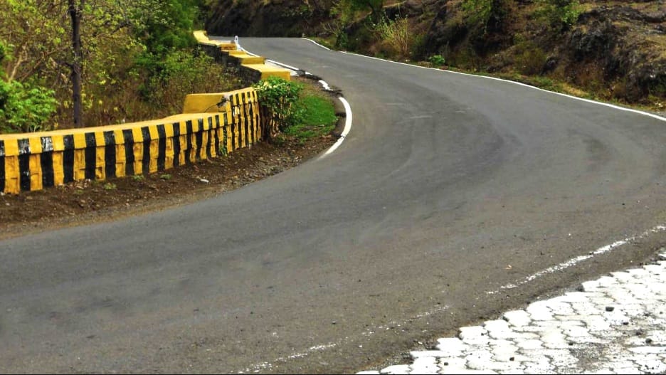 villagers made the road by digging the mountain