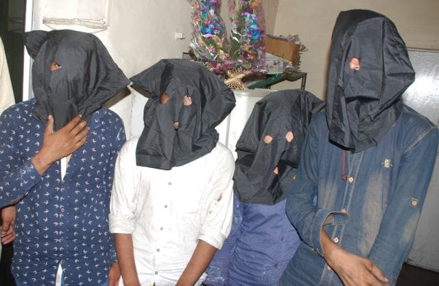 Robbed of stealing bike, four arrested