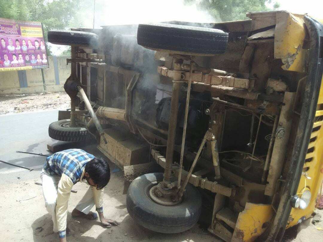 Bus rolls down in Saur, 20 injured