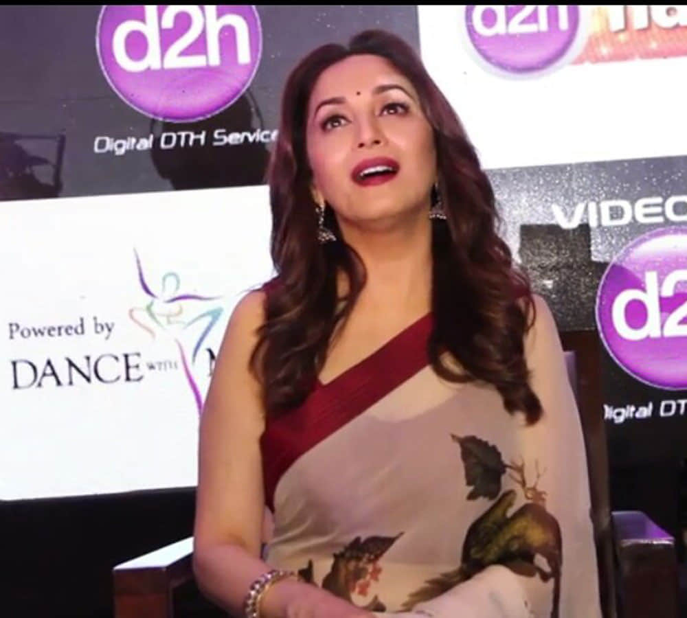 Madhuri Dixit Escapes An fall down At A Recent Event