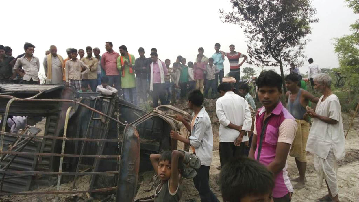 A fire broke out in a diesel laden tampo