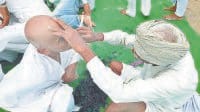 fraud tubewell connection case, farmers, cut off hair, agitation, sirsa