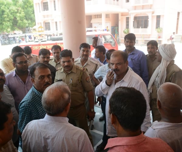 fire in central academy school   in Lucknow.