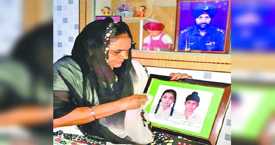 Eyes of exhausted of mother's in memory of martyred son