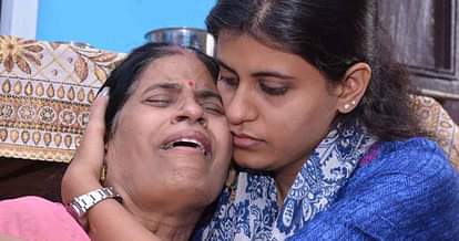 Eyes of exhausted of mother's in memory of martyred son