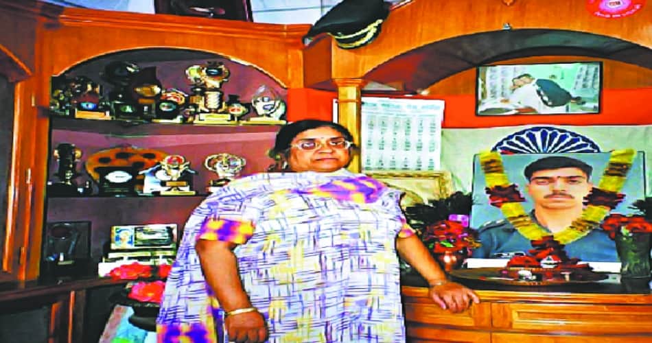 Eyes of exhausted of mother's in memory of martyred son