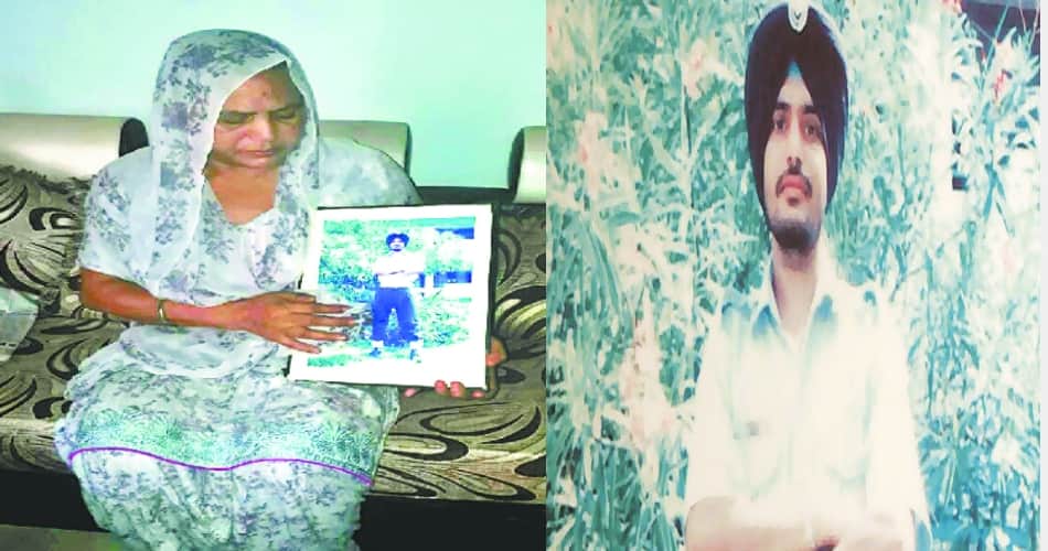 Eyes of exhausted of mother's in memory of martyred son