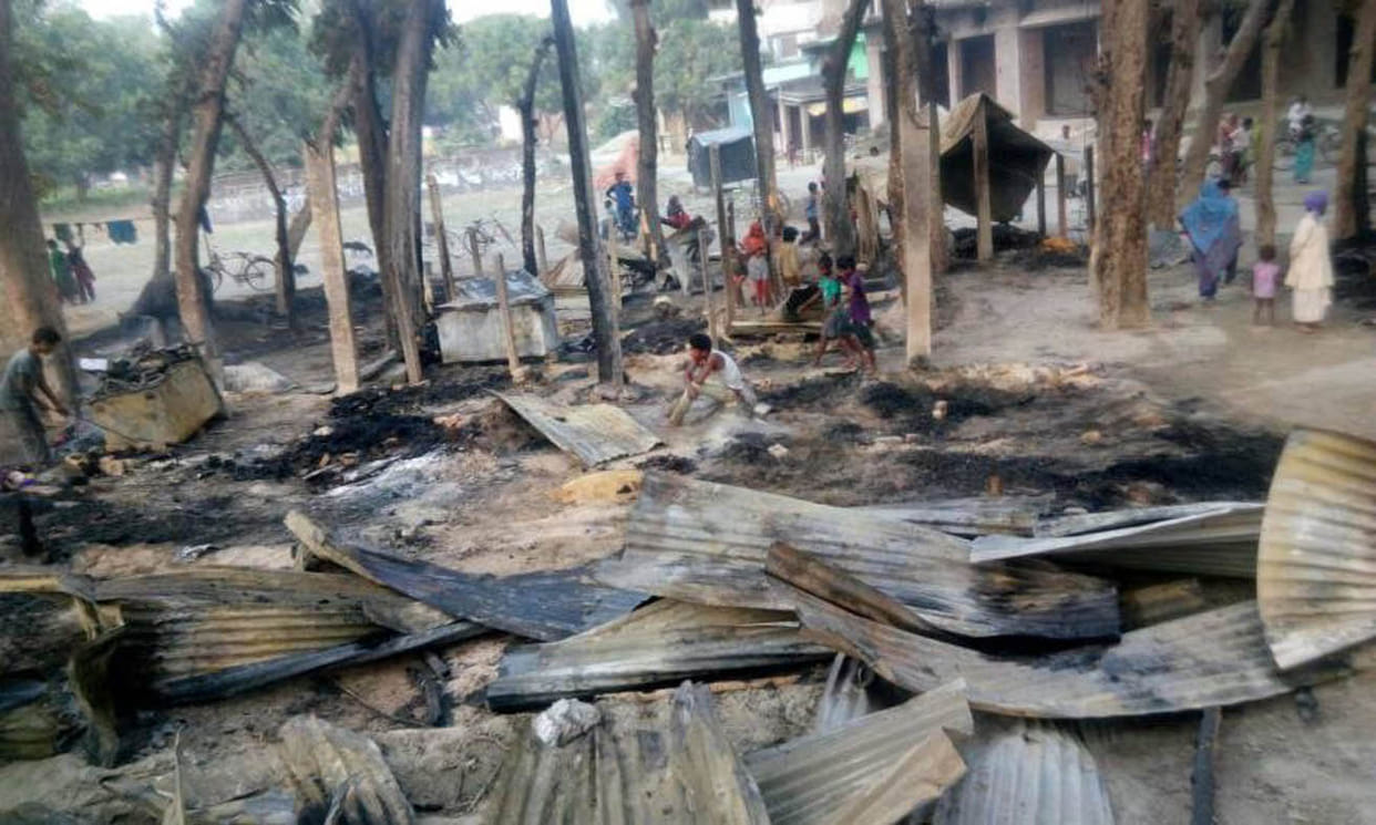 Six shanties burnt with short circuit fire