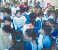 student continue strike on issue of school upgradetion
