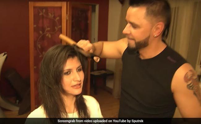 hair cutting by axe