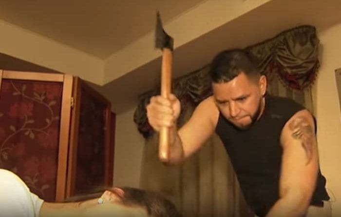 hair cutting by axe