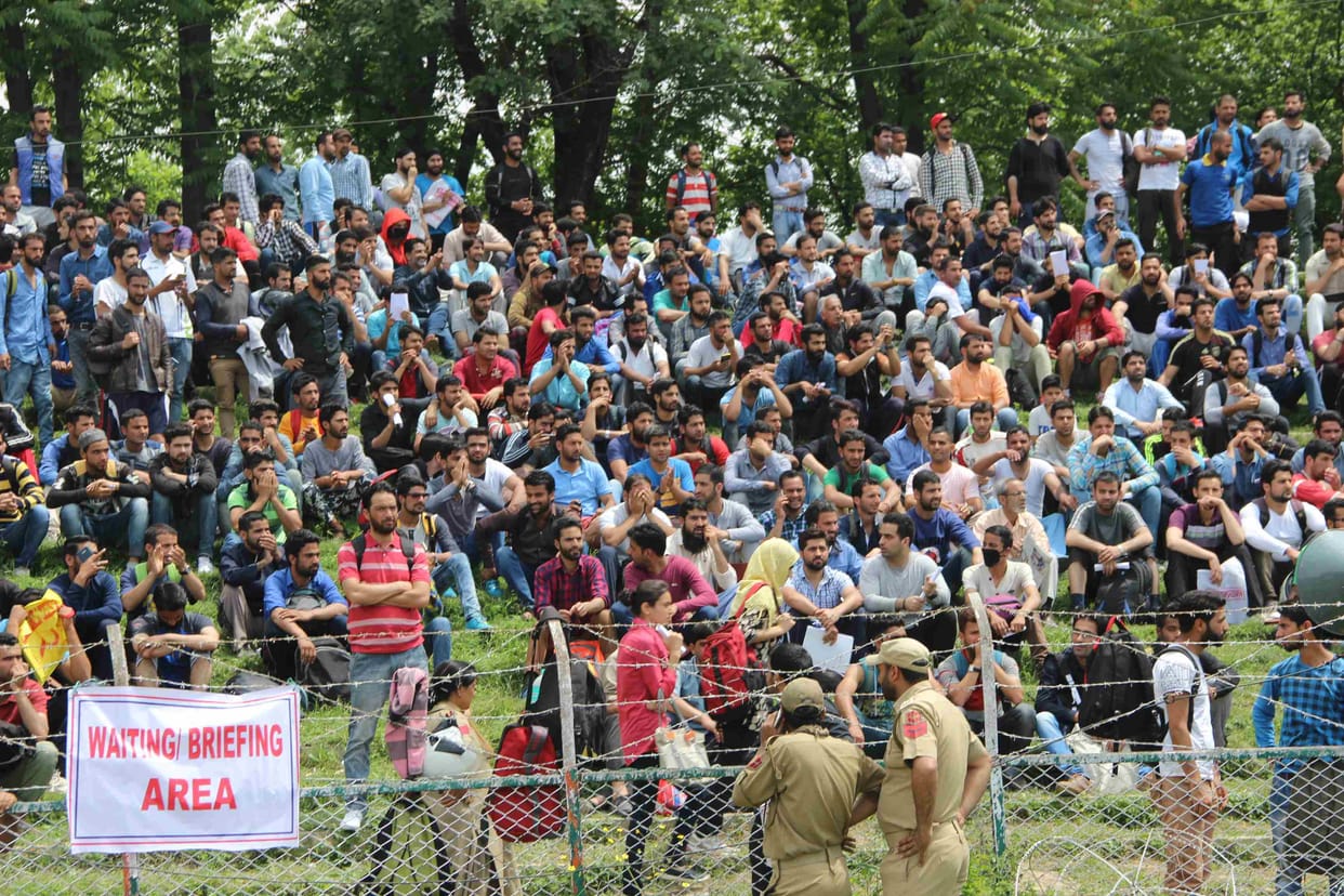 many participated in police recuitment in kashmir valley