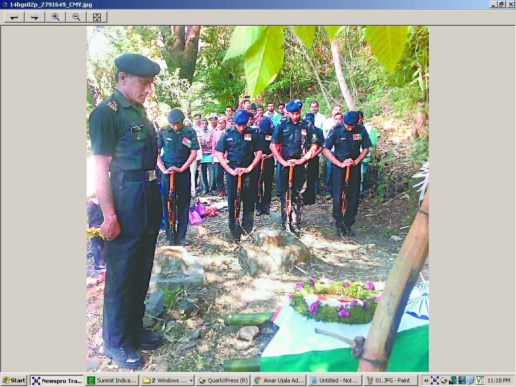 last rituals with respect paid by military to havaldar dinesh