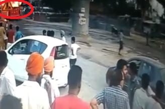 fire broke out on running bus in bathinda 