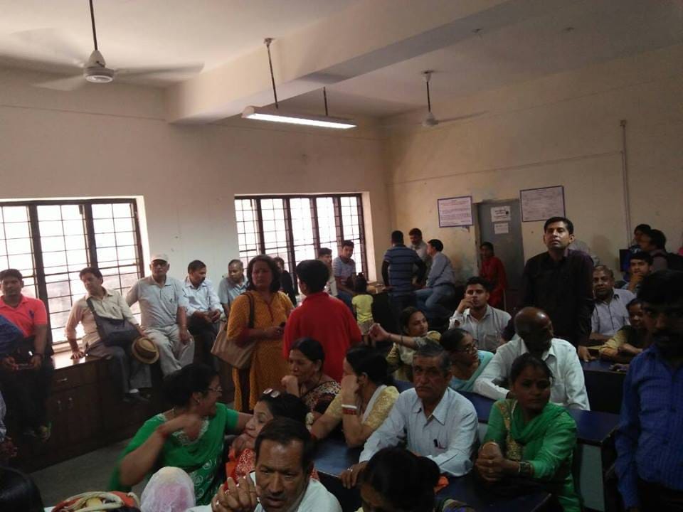 people are in the row for jyotish mahakumbh