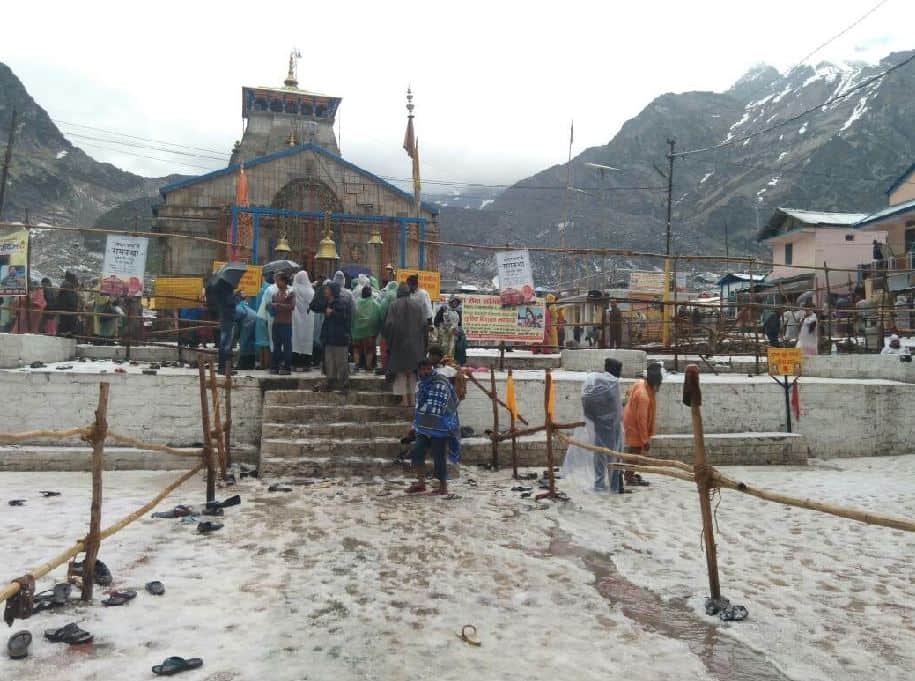 Rains and Hailstorms in Kedarnath Dham