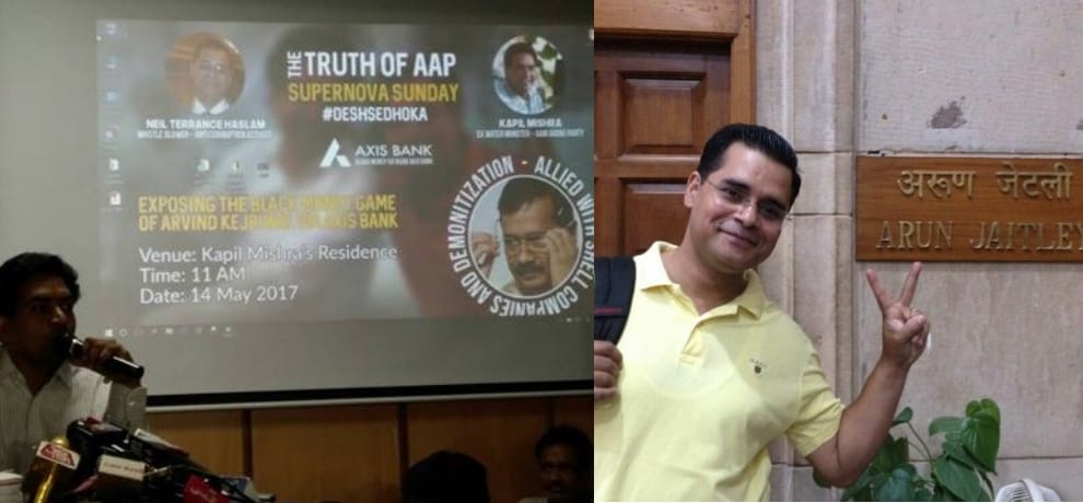 kapil mishra tweets photos and replies to aap on their bjp agent allegation