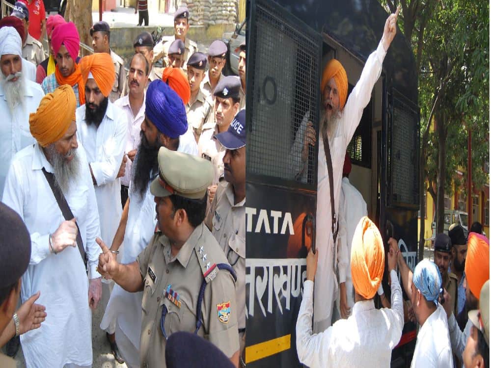 24 sikh arrested for protest in haridwar