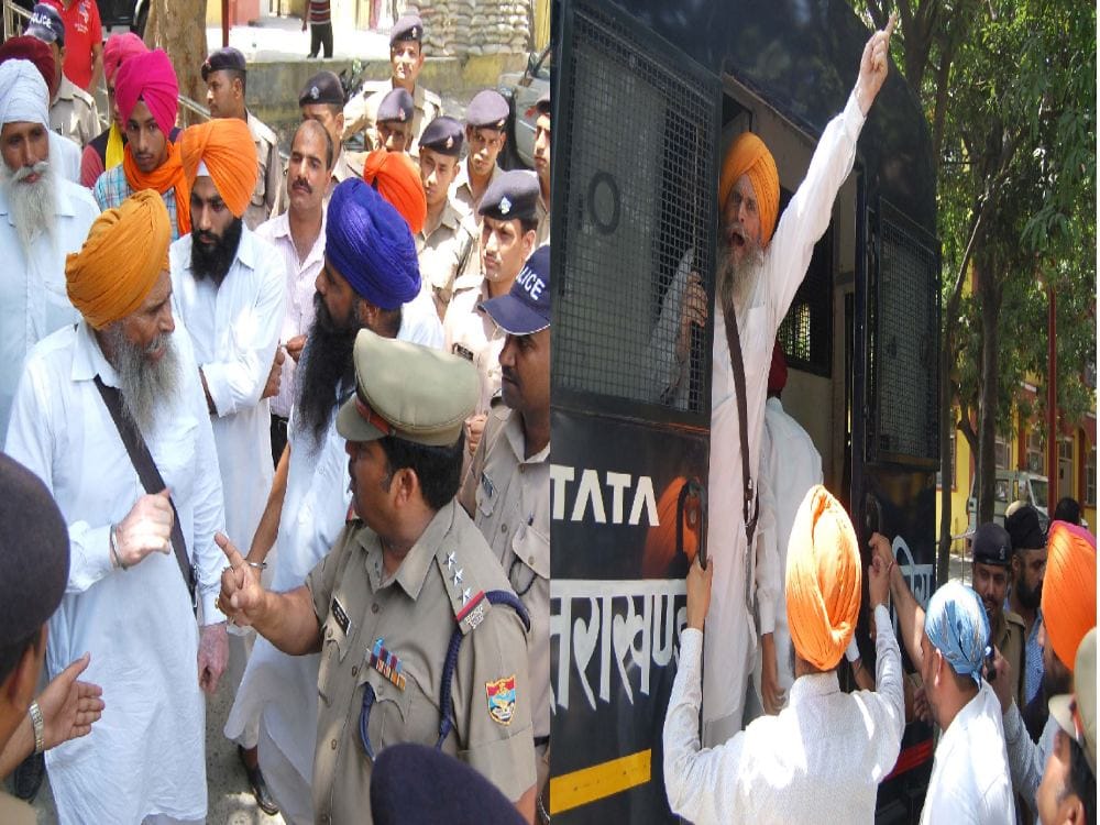 24 sikh arrested for protest in haridwar