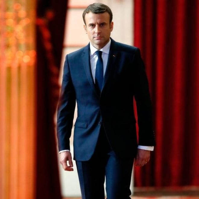 know about the statements of france president after oath