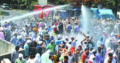 Newly selected JBT Teachers protest in panchkula, panchkula news