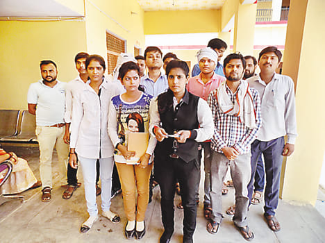 Examination of LL.B. Third Semester conducted by leak paper
