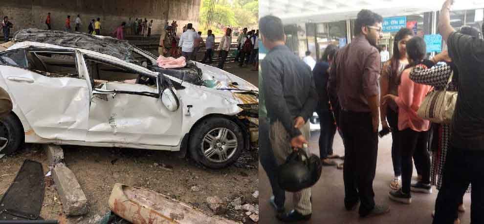 police inquiring car accident in and death of three students in noida