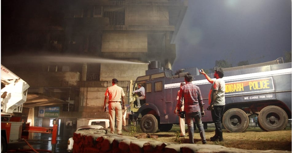 Fire in admin block of punjab university, chandigarh news
