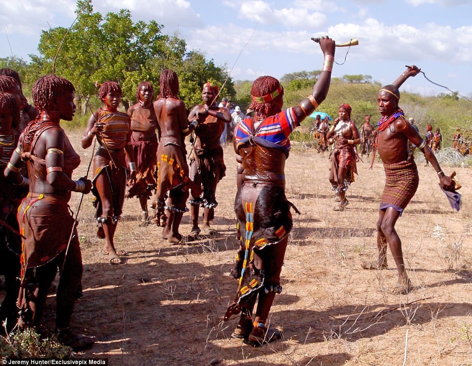 Ethiopian tribal ceremony women beg to be whipped