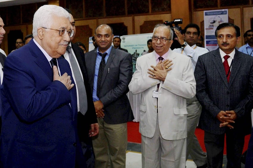  Palestine President Mahmoud Abbas visit india