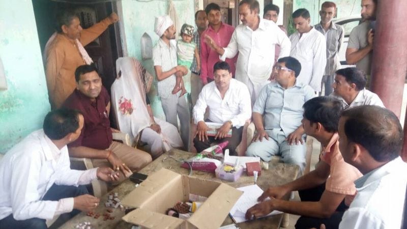 Treatment of patients by reaching Rathera village