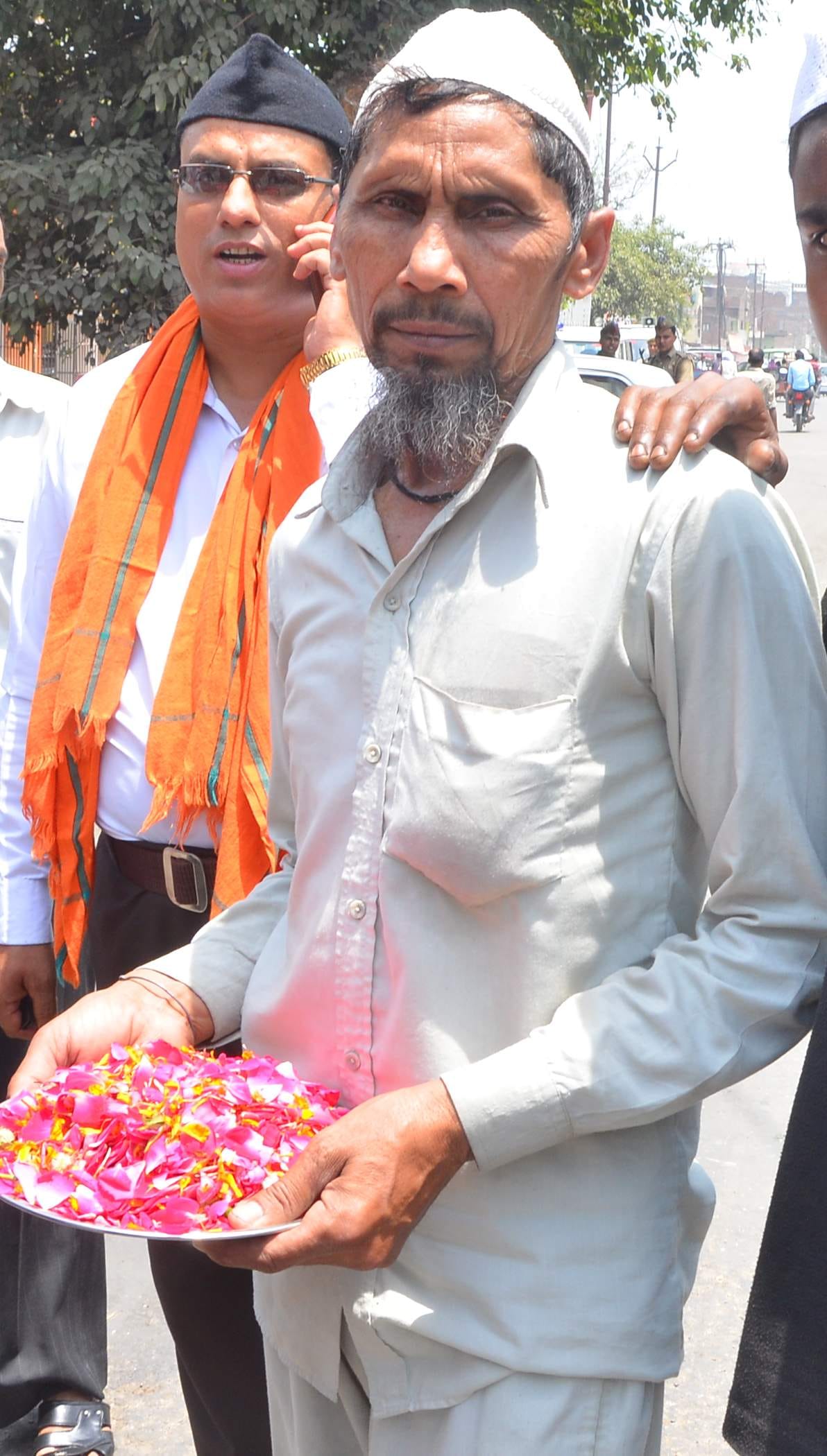 muslims welcome of rss raily in sambhal