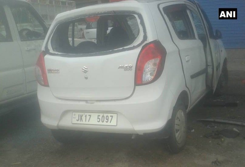 suspecious blast in car in kishtwar of jammu and kashmir