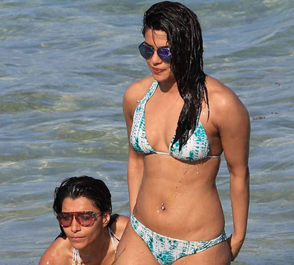 baywatch actress Priyanka Chopra as she steps out in a bikini AGAIN at miami beach
