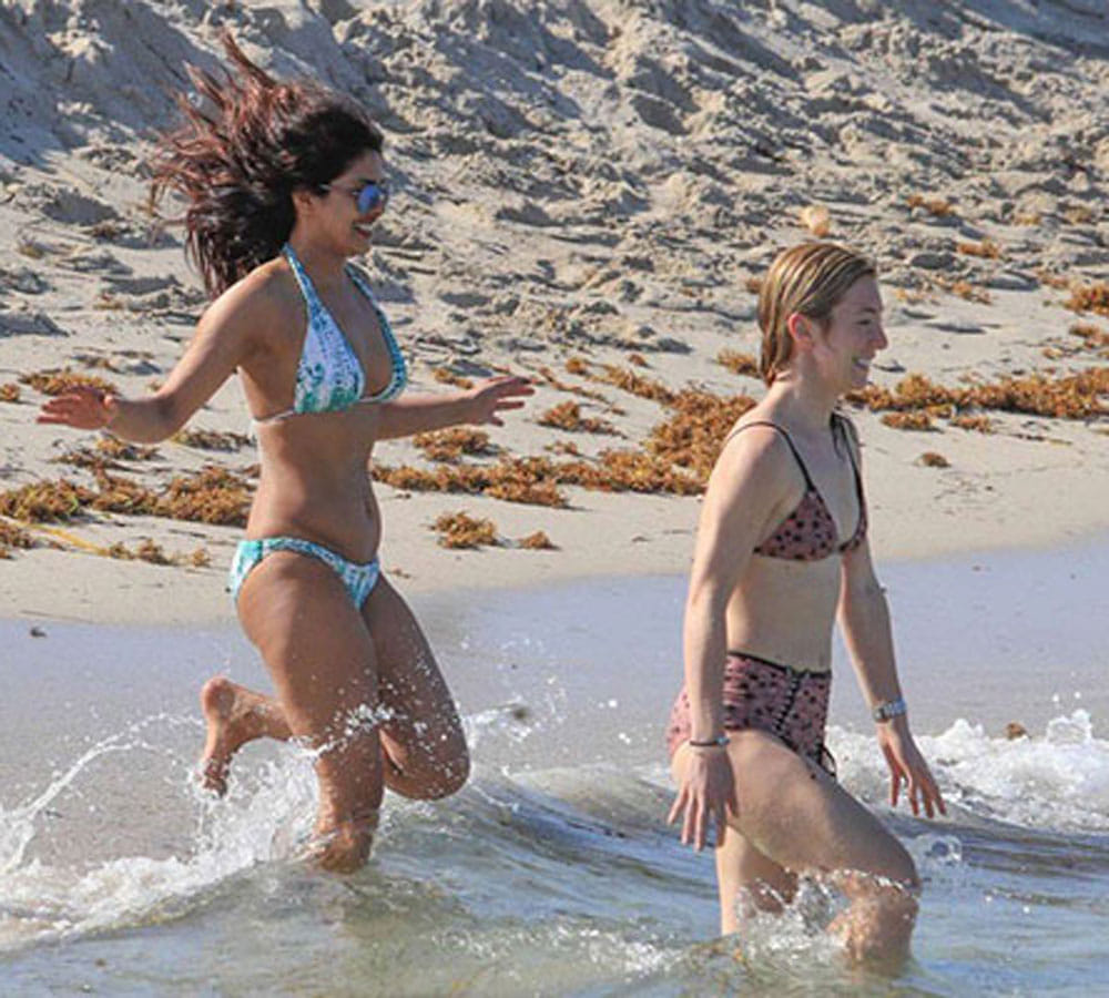baywatch actress Priyanka Chopra as she steps out in a bikini AGAIN at miami beach