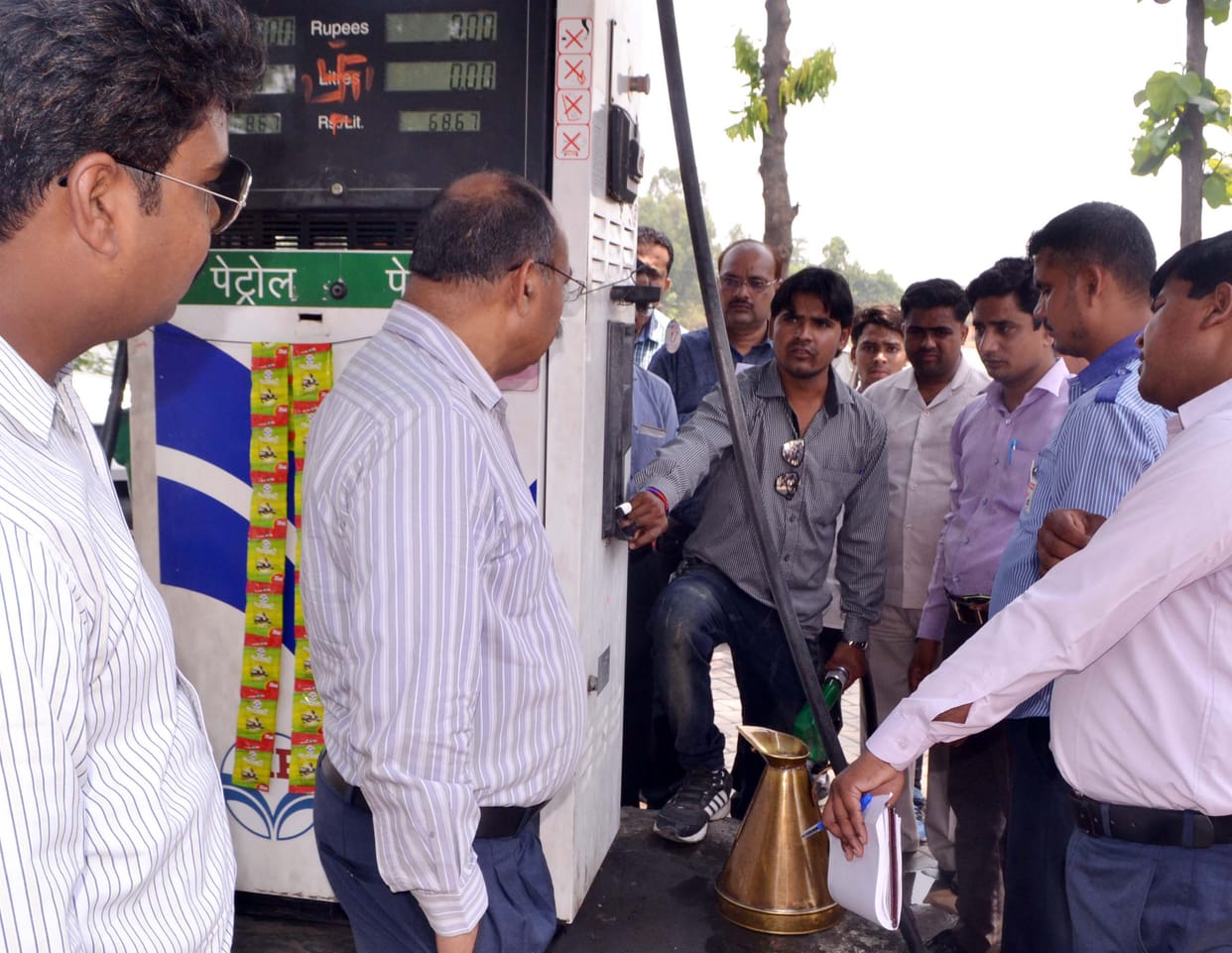 BJP District President's Petrol Pump, including two cut-offs, seals