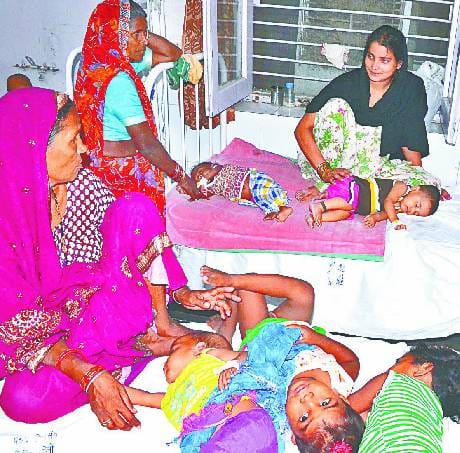 Children with diarrhea increased with temperature