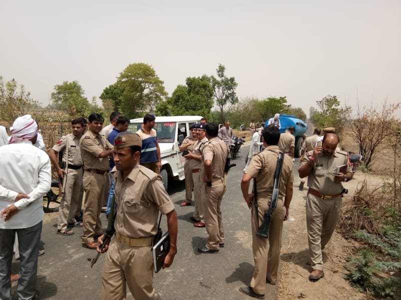 hariyana police's shotout at mathura one dead
