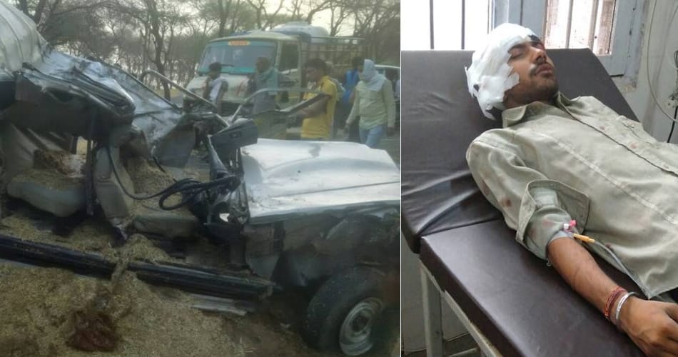 cruiser and tractor trolly collision at rewari, five people killed