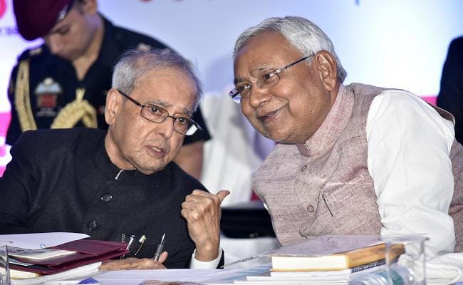 bihar cm nitish kumar demands to make pranab mukherjee president again