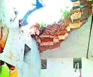 Tree fell on house