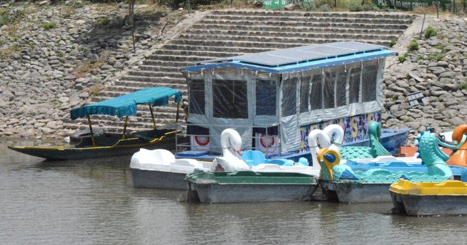 Sukhna Lake Chandigarh, water level from drying