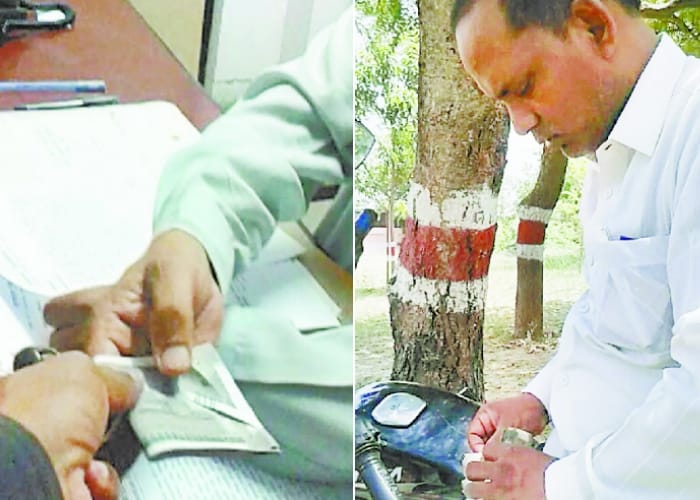 ambedkar nagar collectorate office clerks bribe video viral 