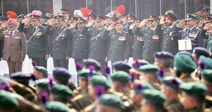  Indian army stand with special disabled children